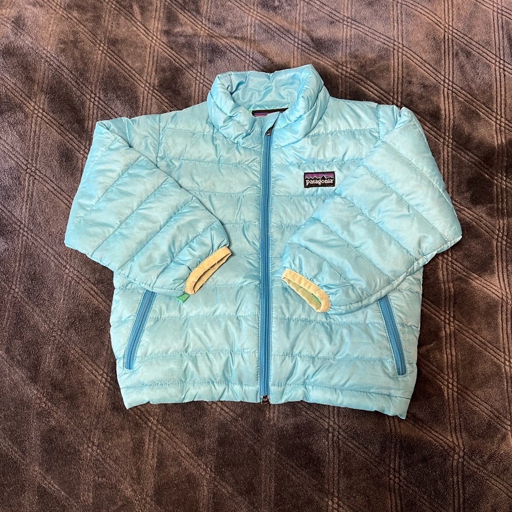 Patagonia Kids Light Blue Puffer Jacket 18m